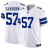 Men & Women & Youth Dallas Cowboys #57 Jack Sanborn White 2025 F.U.S.E. Vapor Untouchable Limited Stitched Jersey,baseball caps,new era cap wholesale,wholesale hats
